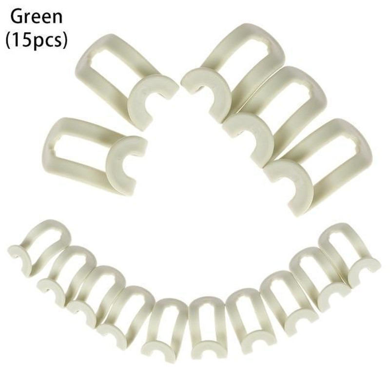 Closet Clothing Hanger Magic Hooks (15 pcs) Green ( Pack of 15)