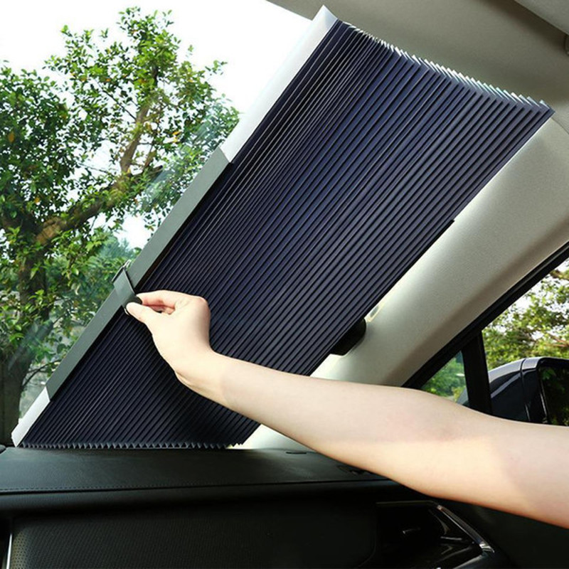 Retractable Windshield Sun Shade Cover  UV Protection for Cars