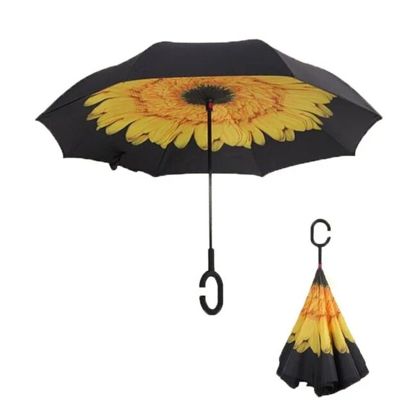 Double Layer Reverse UmbrellaSunflower