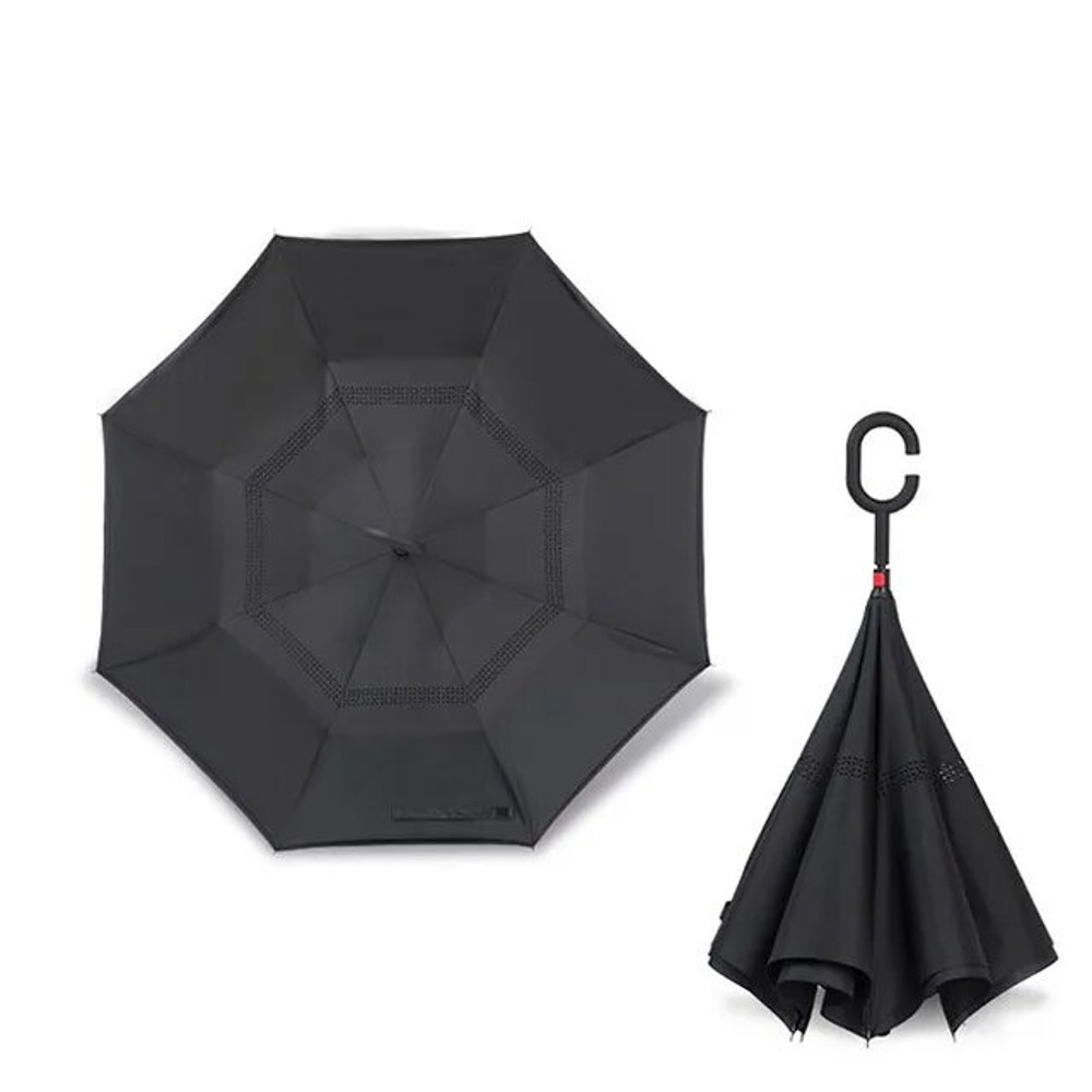 Double Layer Reverse Umbrella Black