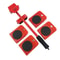 Heavy Duty Furniture Lifter with 4 Movable Wheels HighQuality ABS Plastic Steel Red Eliminate
