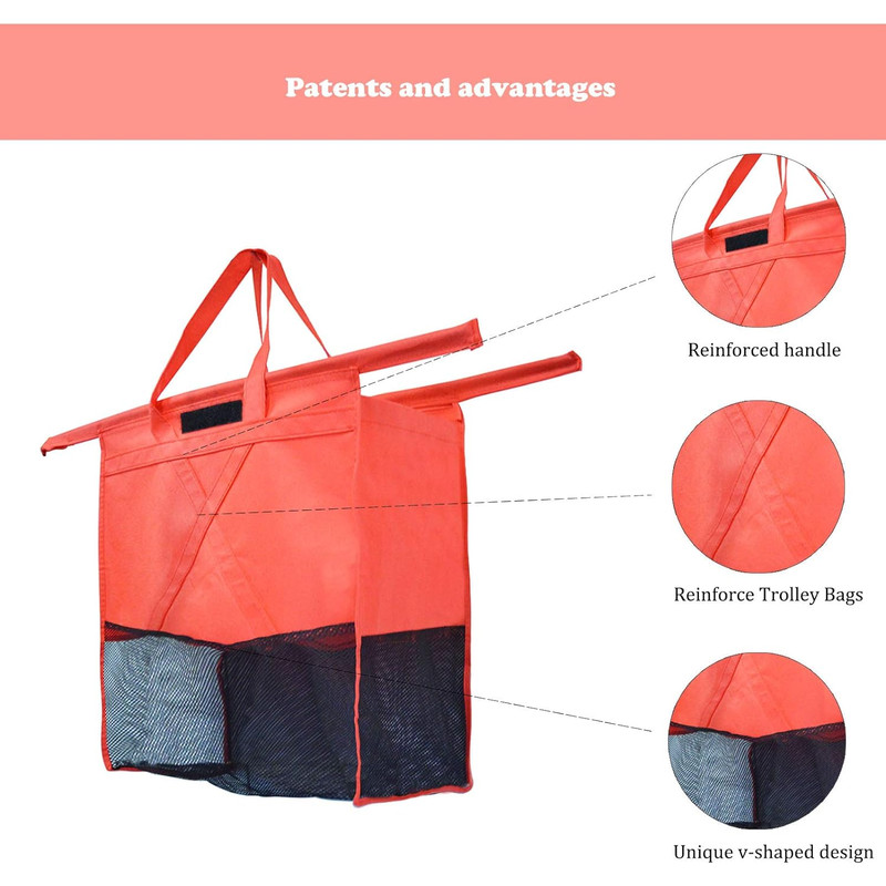 Eco-Friendly Reusable Grocery Trolley Bags – Machine Washable, Lightweight, Easy to Carry and Store