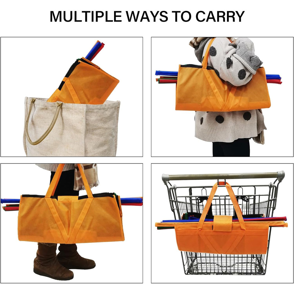 Eco-Friendly Reusable Grocery Trolley Bags – Machine Washable, Lightweight, Easy to Carry and Store