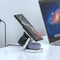 3 in 1 folding wireless charging station