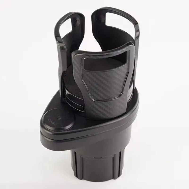 2-in-1 Multifunctional Car Cup Holder Carban Black