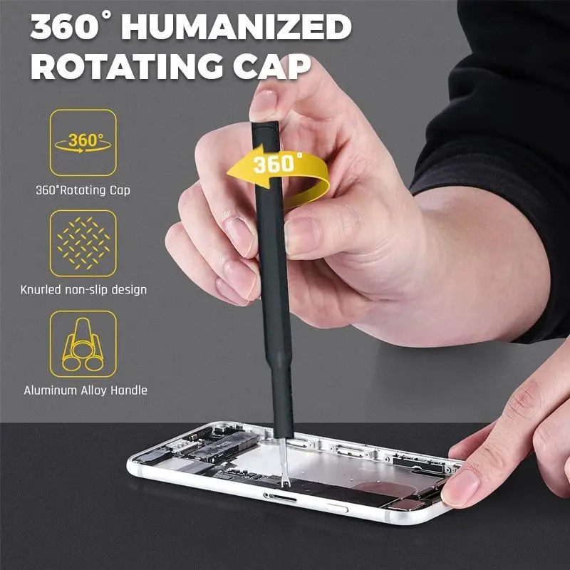 Ergonomic screwdriver set for comfortable use