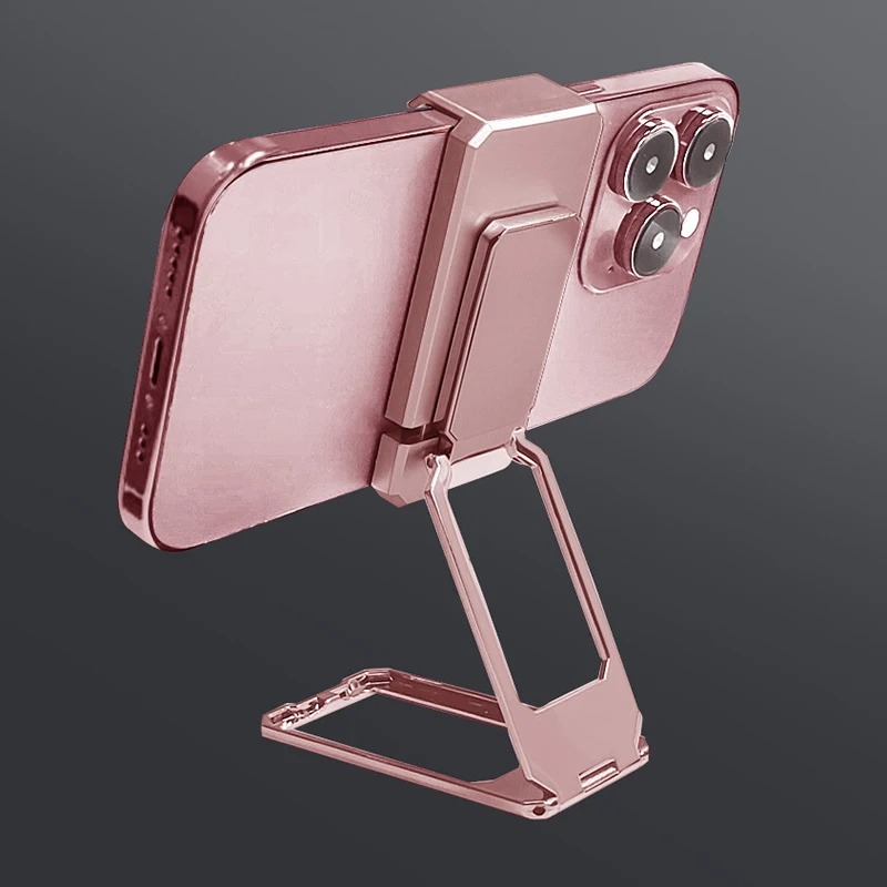 New Upgraded Back Clip Type 360 degree Folding Bracket Pink