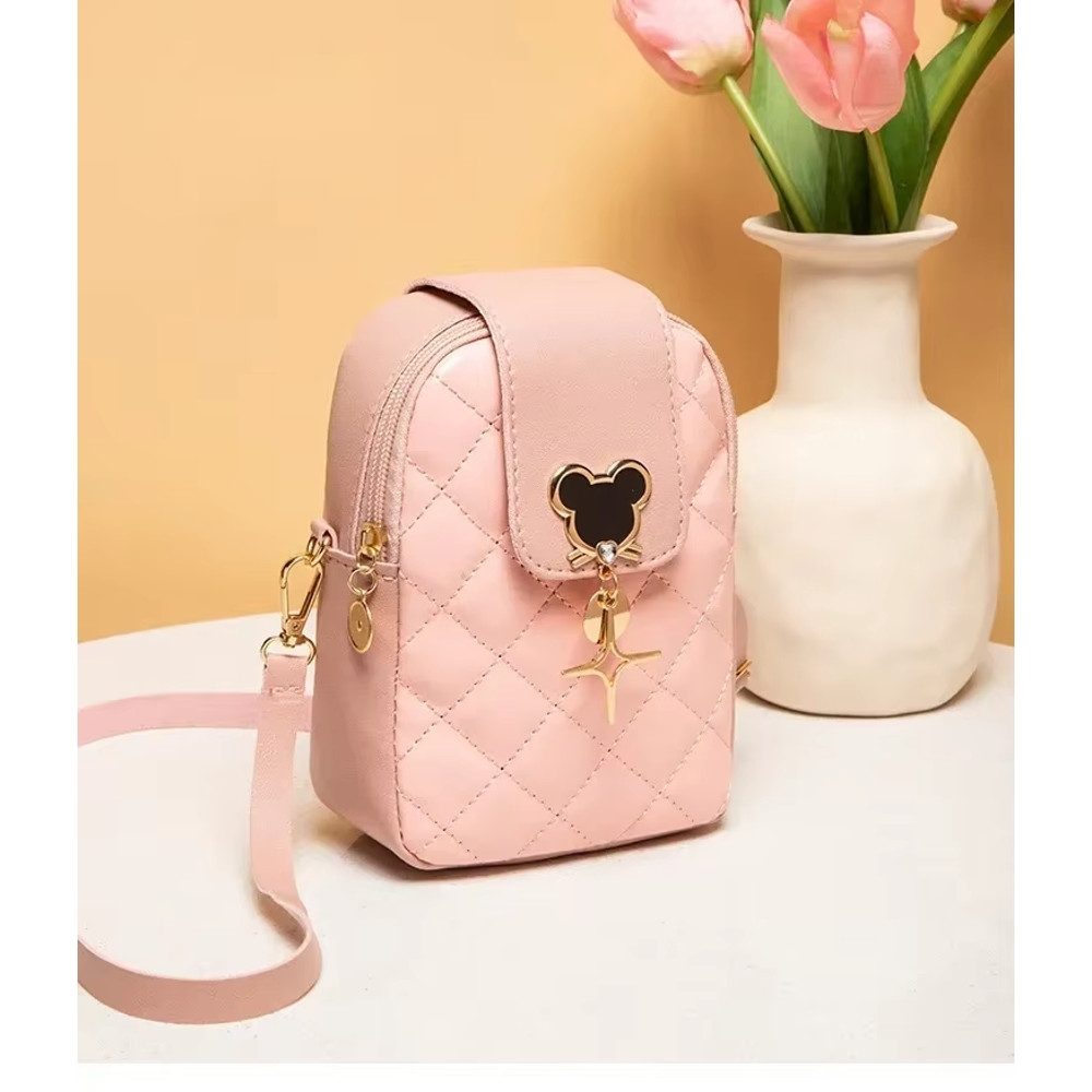 Chic Mickey Mouse PU Leather Crossbody Shoulder Bag For Women 5