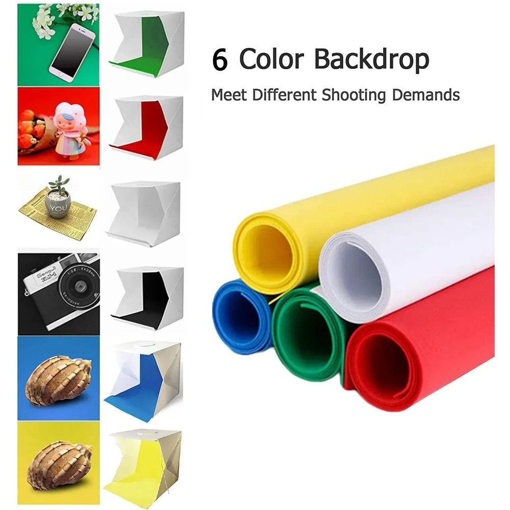 Folding Lightbox 30cm LED Photo Studio Box With 6 Backdrops 7