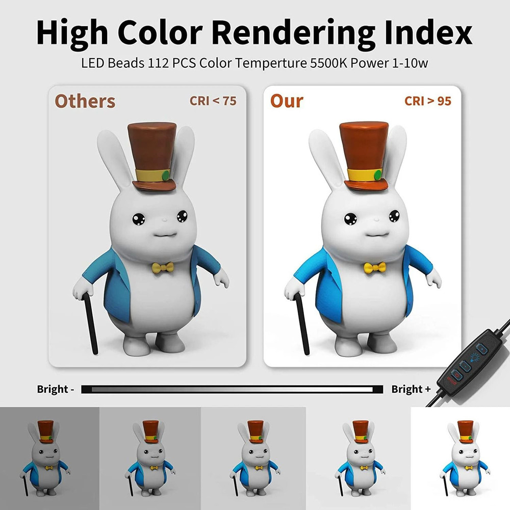 30cm Photo Studio Light Box Kit 120 LED Lights 6 Backdrops 5