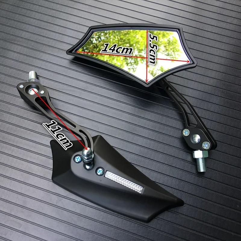 Motorcycle Rearview Mirror Pair For Suzuki Yamaha BMW Universal Fit ATV OffRoad Motorbike Accessor 8