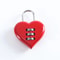 Love Lock Heart Shaped Resettable 3Digit Code Mini Padlock For Bags Diaries And Gifts 10