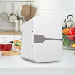 mini fridge for cosmetics, masks & skincare - 6l heated cooling car refrigerator for dorm, travel & outdoor adventures