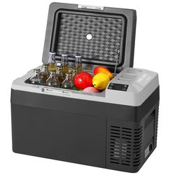 portable compressor cooler 26.4qt single zone fridge for outdoor, car, and travel