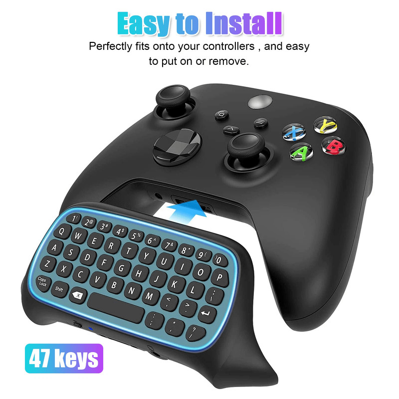 Wireless Controller Keyboard Mini Keypad Chatpad For Xbox Series Fast Typing  Game Chat 3