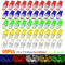 50PCS T10 LED Speedometer Instrument Gauge Cluster Dash Light Bulbs MultiColor 0