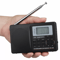 Portable FMAMSWLWTV Radio Receiver W LCD Screen Alarm USB Rechargeable Stereo Sound 0