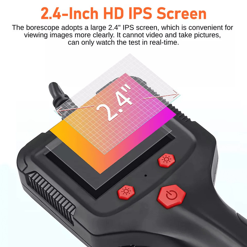 LED HD Handheld Industrial Borescope Endoscope Camera With IPS Screen Waterproof Snake Inspection C 1
