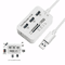 Aluminum 3 Port USB Hub Memory Card Reader Adapter 0