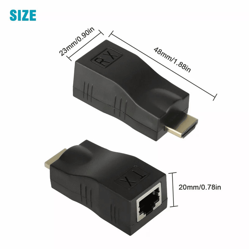 4K 1080P HDMI Extender To RJ45 Over Cat Network Adapter 3