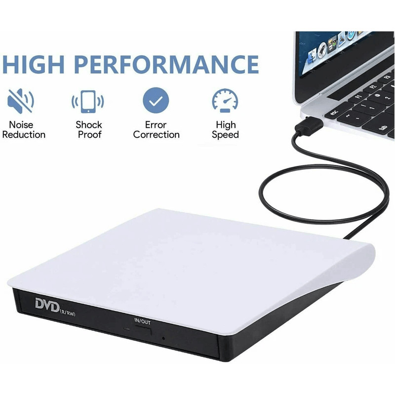 USB Slim External CD DVD Drive Burner Writer Player For PC Laptop Macbook 0