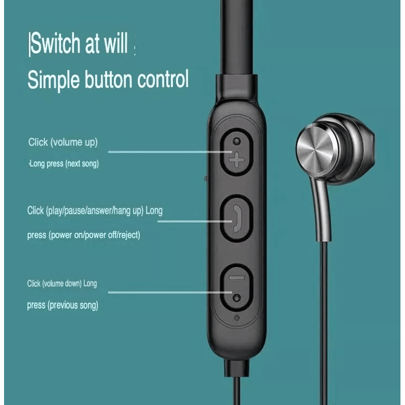 Waterproof Bluetooth Earbuds Sport Wireless InEar Headphones With Mic 4