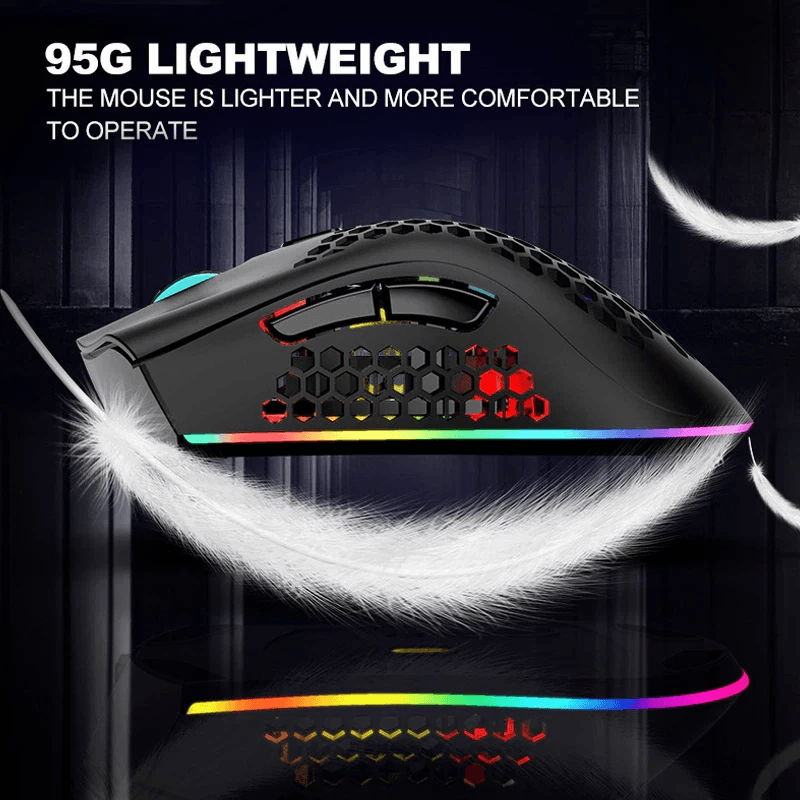 Wireless Gaming Mouse Rechargeable Cordless Optical RGB LED Backlit For PC Laptop 5