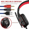 Gaming Headset With Mic LED Lights Stereo Bass Surround For PC PS4 Xbox One 4