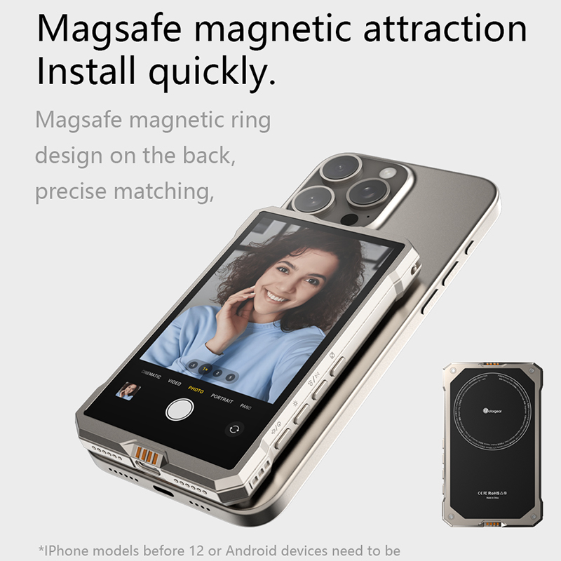 Fotorgear Magnetic Vlog Selfie Monitor Screen for iPhone & Android