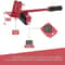 Heavy Duty Furniture Lifter With 4 Movable Wheels HighQuality ABS Plastic Steel Red Eliminates Ba