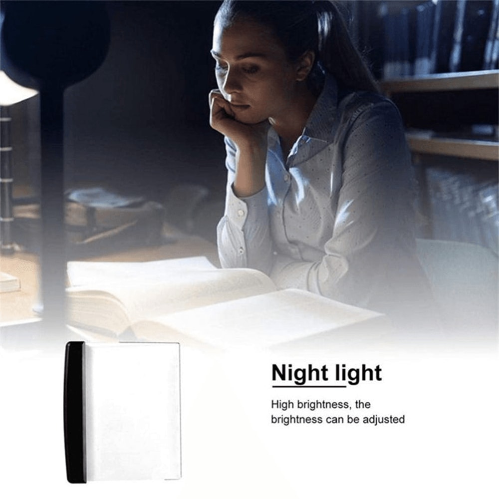 Creative LED Book Light, Flat Panel Night Vision Light for Eye Protection and Comfort
