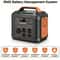Portable Power Station Solar Generator With Quick Charge Ports LED Flashlight Lithium Battery Back