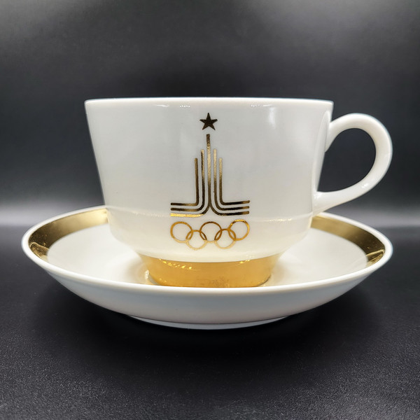 3 Vintage Porcelain Tea pair cup and saucer USSR Olympic Games in Moscow 1980.jpg