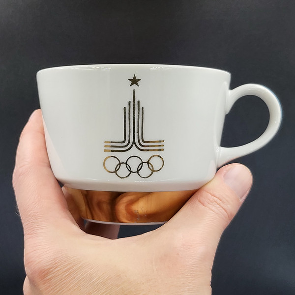 10 Vintage Porcelain Tea pair cup and saucer USSR Olympic Games in Moscow 1980.jpg