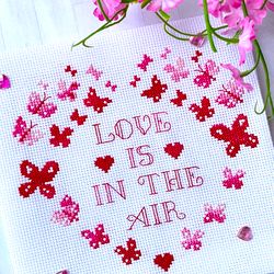 LOVE IN THE AIR variegated cross stitch pattern PDF by CrossStitchingForFun Instant Download