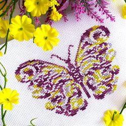 VARIEGATED BUTTERFLY Cross stitch pattern PDF by CrossStitchingForFun Instant Download, Variegated cross stitching