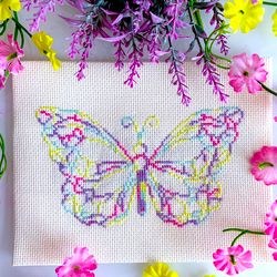 variegated fairy butterfly cross stitch pattern pdf by crossstitchingforfun instant download