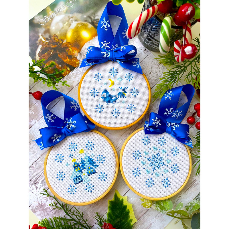 Blue Snowflake Christmas Ornaments NEW 12.jpg
