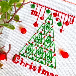 modern geometric christmas tree cross stitch pattern pdf by crossstitchingforfun instant download