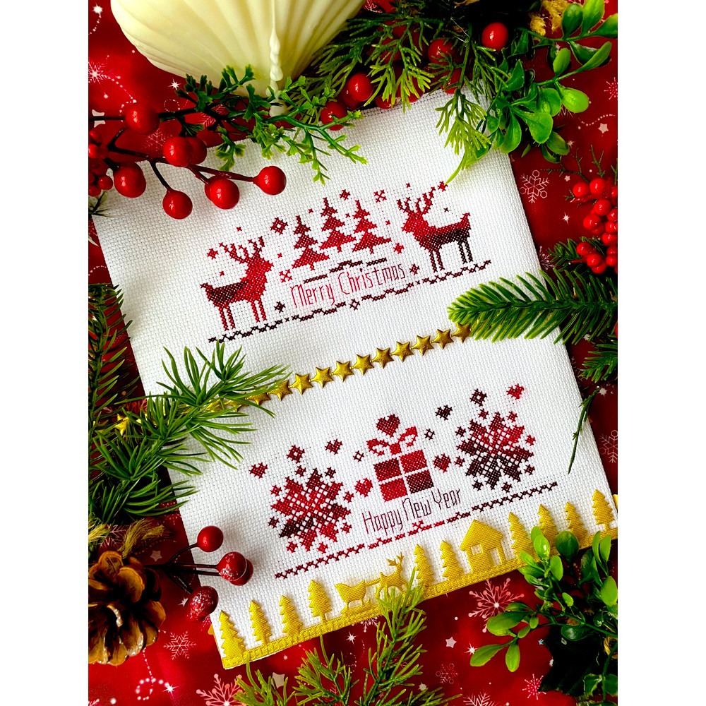 MERRY CHRISTMAS DUO Cross Stitch Pattern PDF By CrossStitchingForFun Instant Download 1