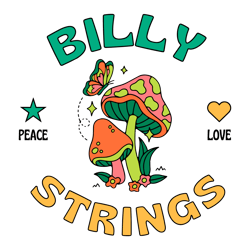 billy strings peace love mushroom svg