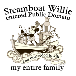 steamboat willie entered public domain svg