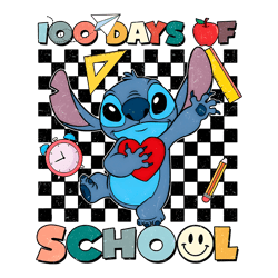cute stitch 100 days of school png