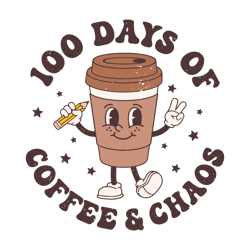 100 days of coffee and chaos svg