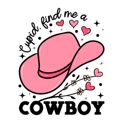 cupid find me a cowboy valentine svg