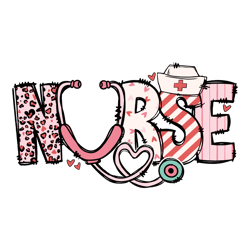 nurse valentine stethoscope svg