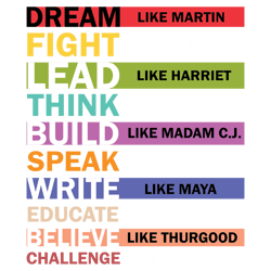 black history month dream like martin svg