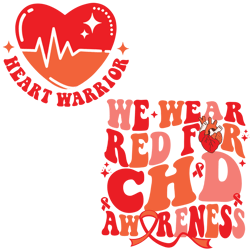 we wear red chd awareness red ribbon svg
