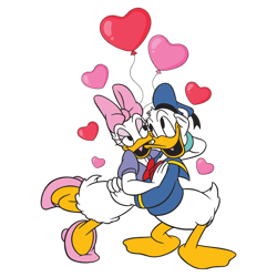 disney donald and daisy valentines day svg