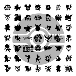 vintage pokemon characters cartoon svg bundle